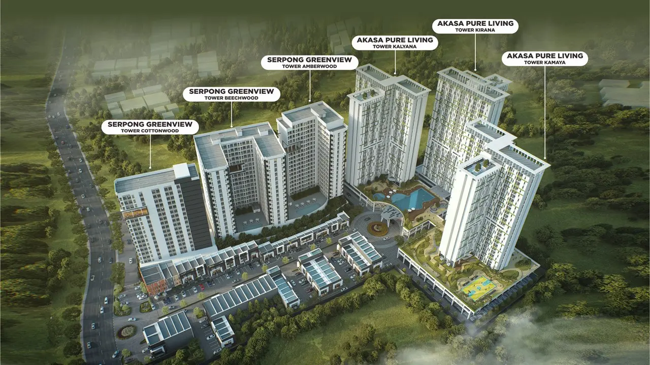 Ruko Akasa Promenade berada di komplek apartemen yang dikelola Dwijaya Karya Group