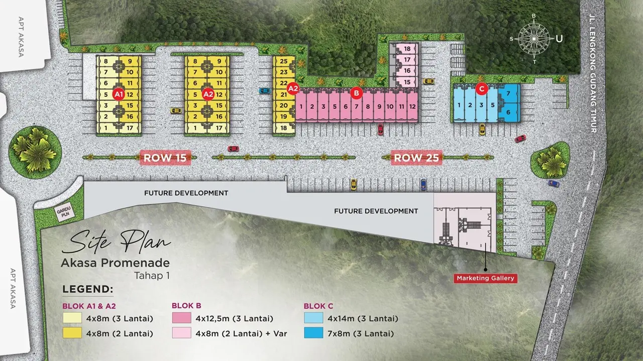 Site Plan Ruko Akasa Promenade