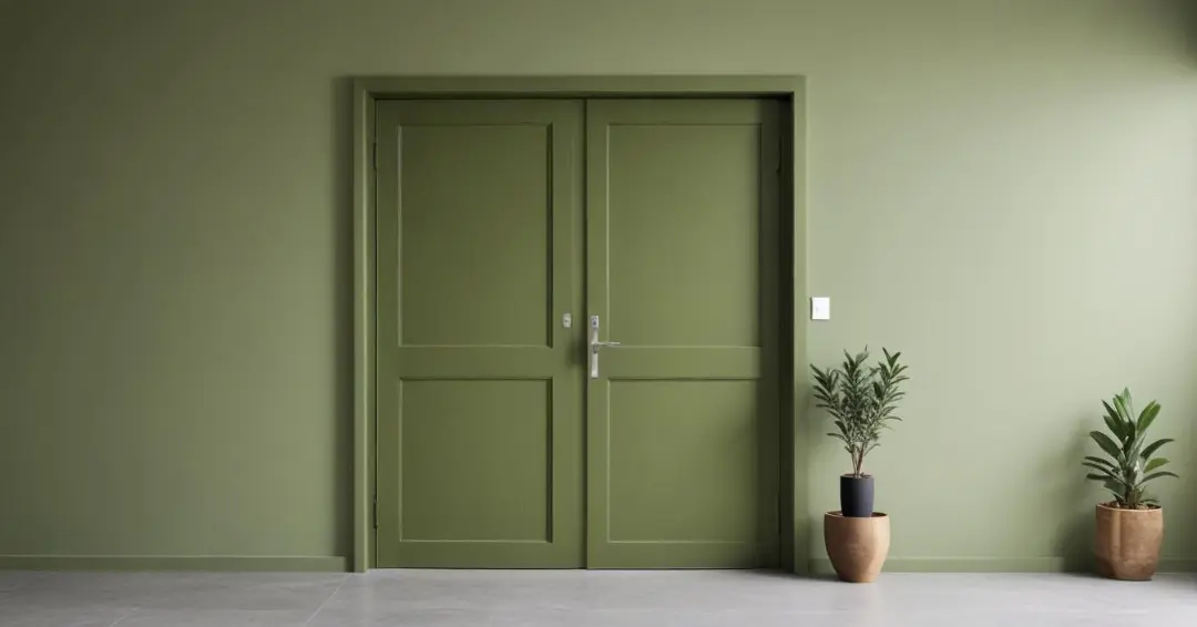 Daun pintu warna green olive