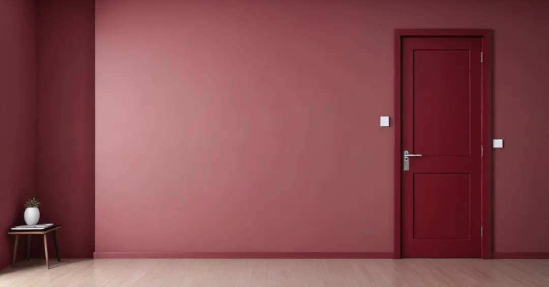 Inspirasi cat pintu rumah minimalis dengan warna maroon