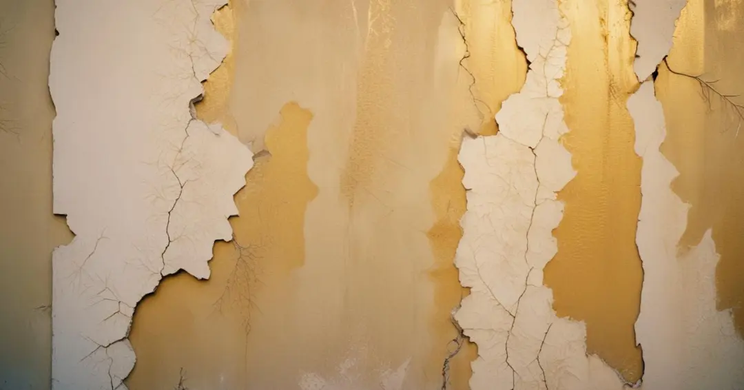 Kebocoran air dari dinding tetangga membuat dinding rumah rusak