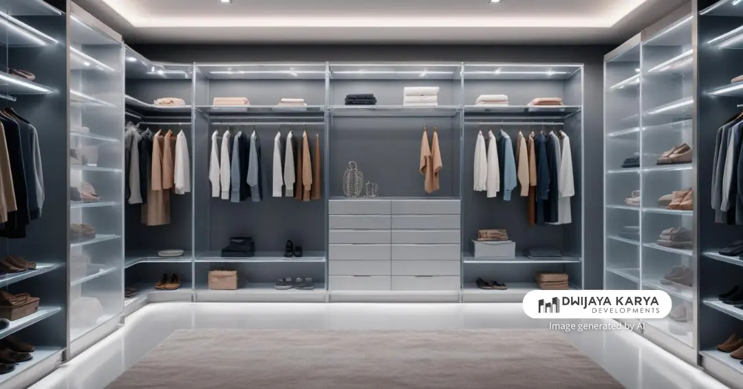 Contoh desain walk in closet modern