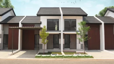 Conwood pada fasad perumahan